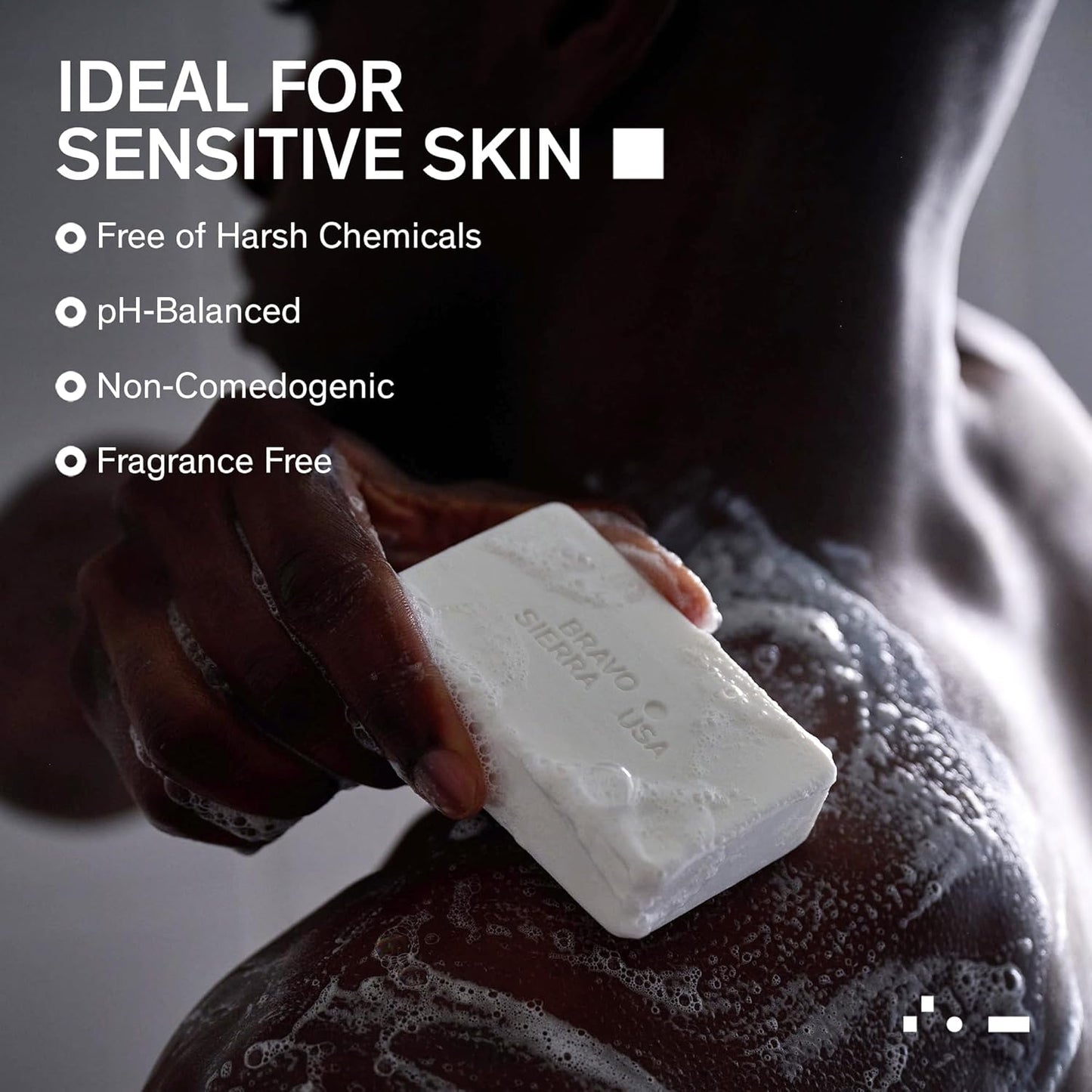 Bravo Sierra Face & Body Bar Soap - Moisturizing & Hydrating Fragrance-Free Cleanser | Vegan, All Skin Types