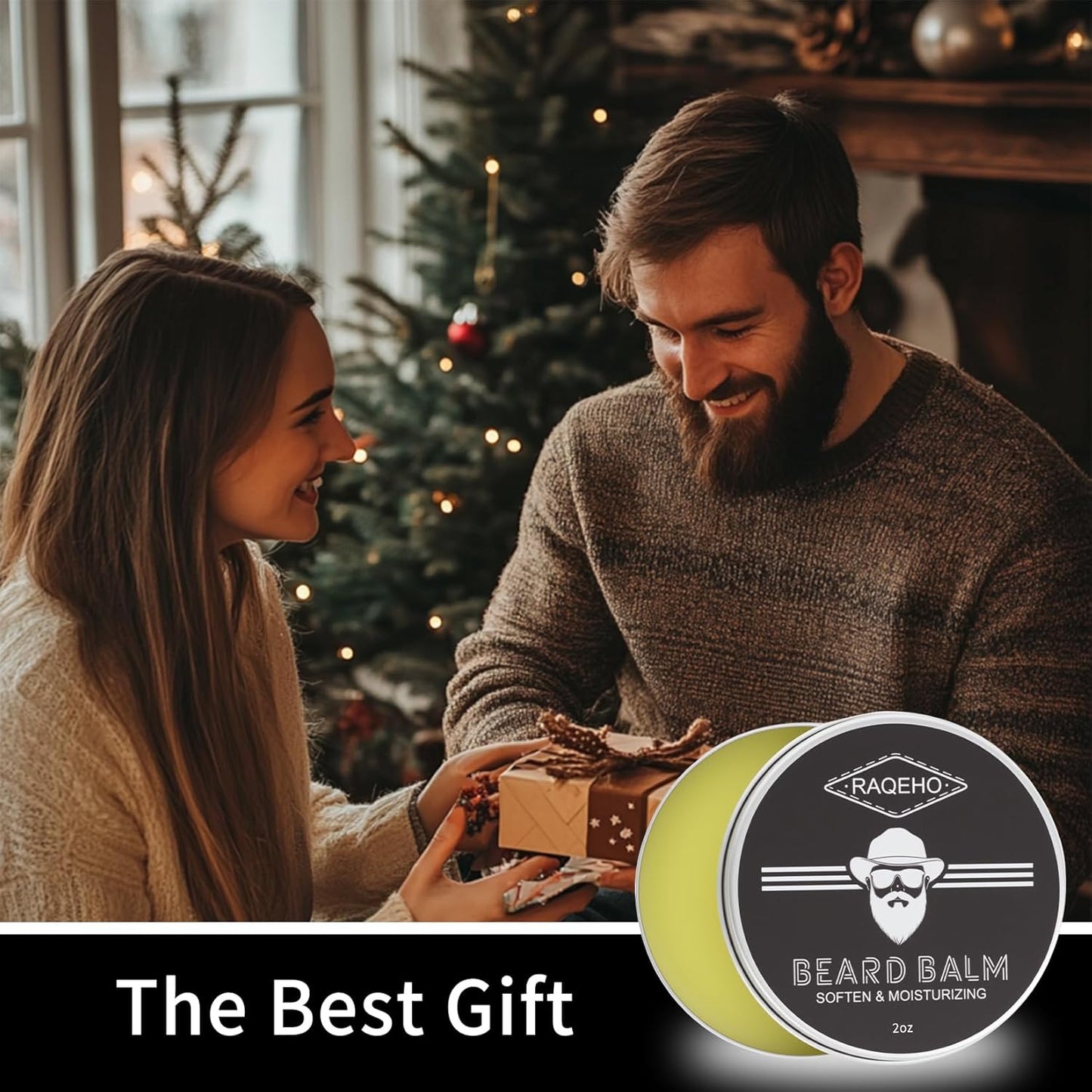 Skiennix 2oz Beard Balm - Nourishing Mustache Wax & Leave-In Conditioner | Sandalwood Scent