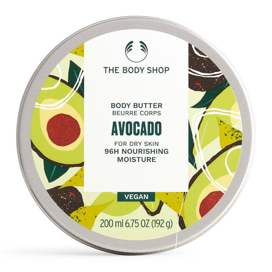 The Body Shop Avocado Body Butter - Nourishing Moisturizer for Dry Skin - Vegan - 6.75 oz