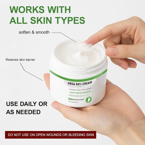 Regine Switzerland Urea Cream 60% - Intensive Foot Moisturizer with Salicylic Acid & Tea Tree Oil | 5.29oz