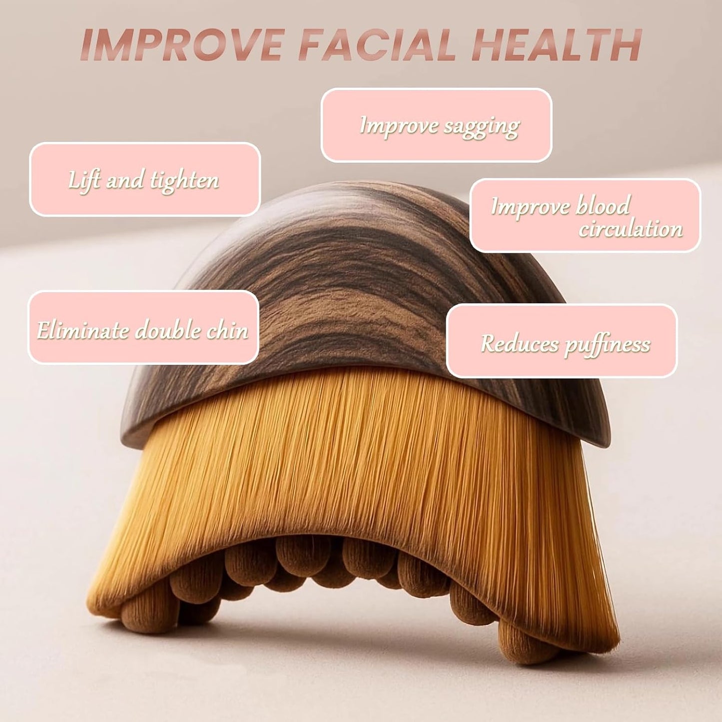 Skiennix Lymphatic Contour Face Brush - Sculpting Tool for Chin & Jawline Drainage (1 Piece)