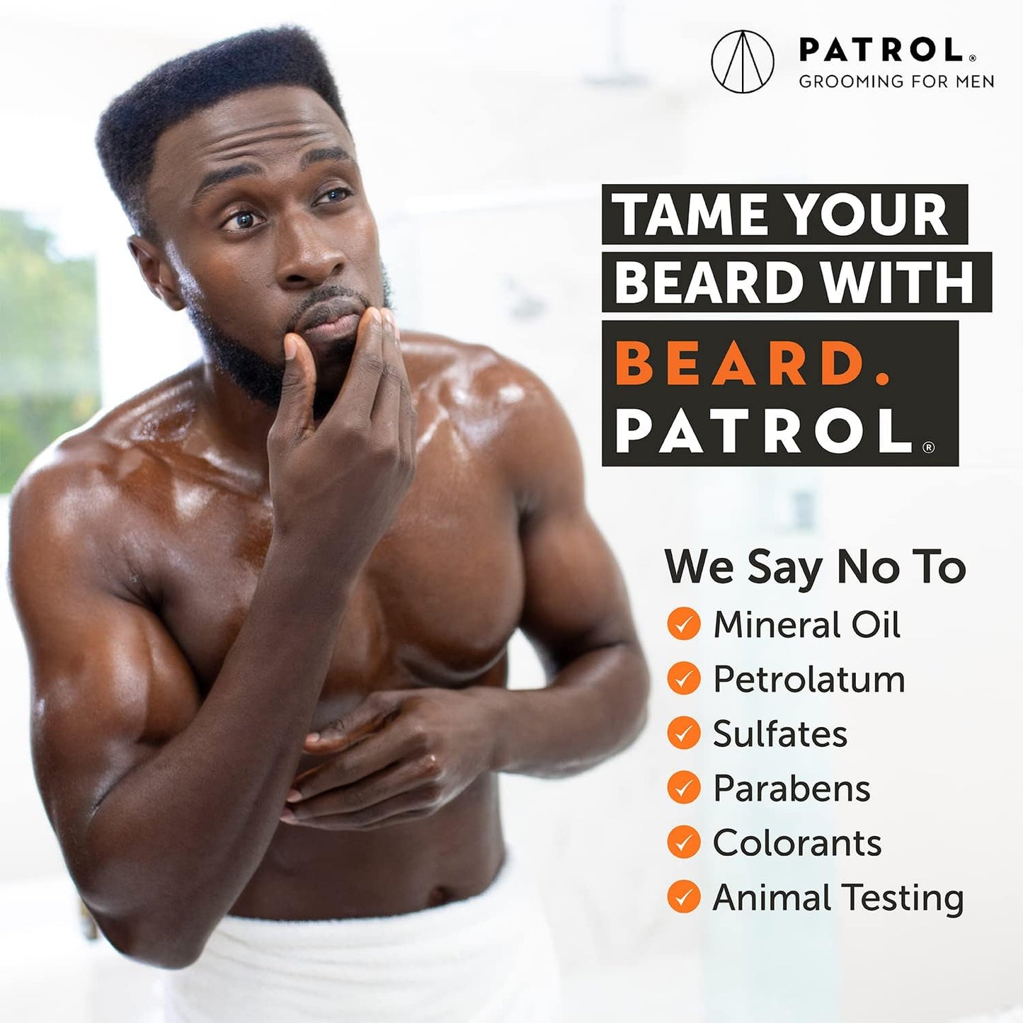 Bump Patrol Beard Oil for Men - Natural Grooming Serum & Mustache Conditioner, Cedarwood & Tonka - 2 fl oz