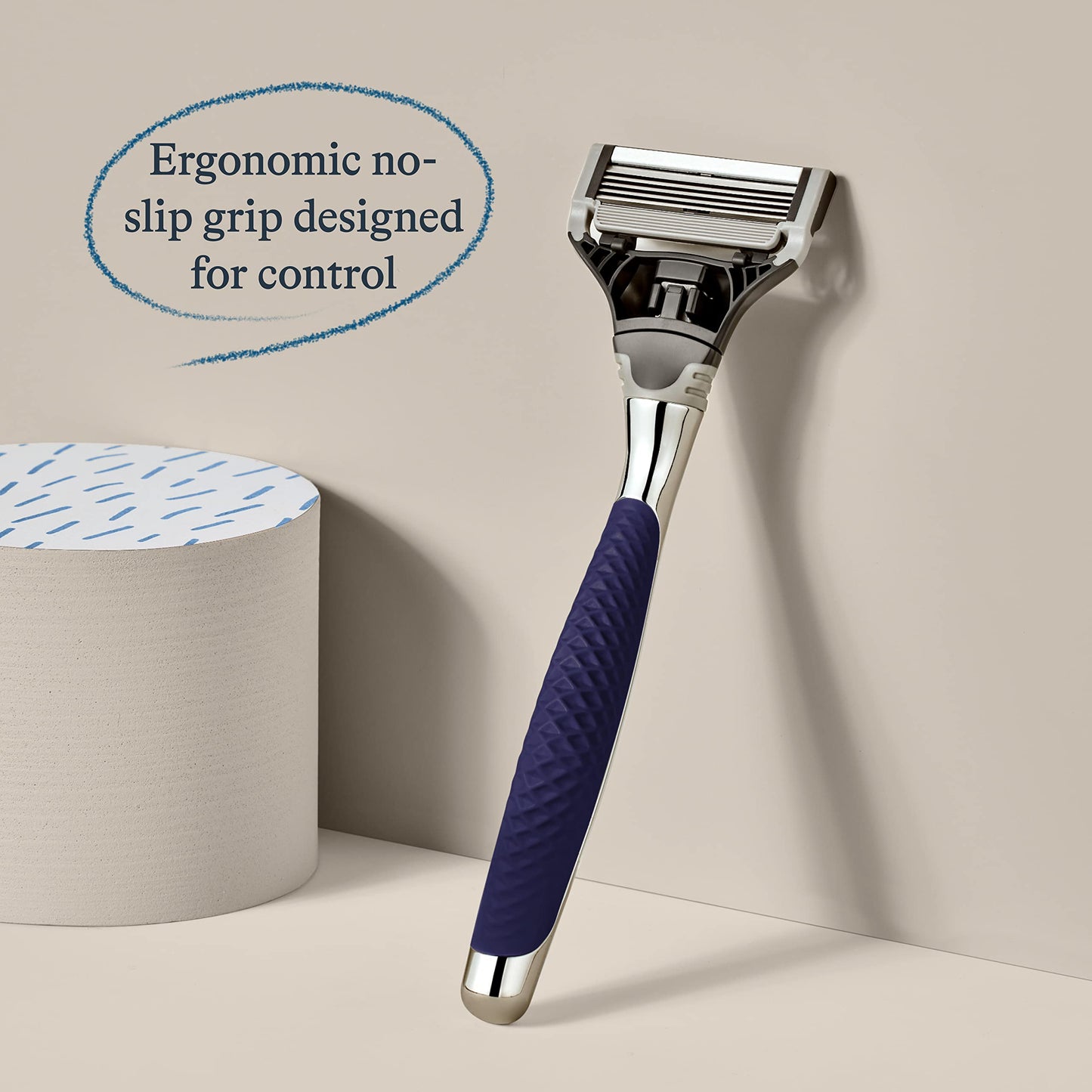 Harry's Shaving Kit for Men - Razor Handle, 5 Razor Blade Refills, Foaming Shave Gel, and Travel Blade Cover - Chrome Edition