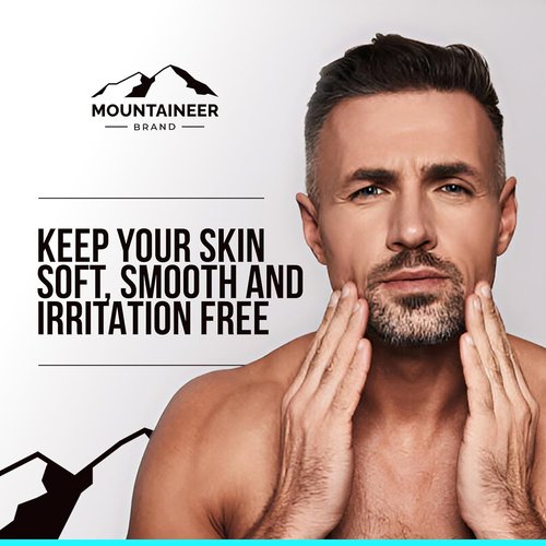 Mountaineer Brand Natural Post Shave Balm - Smokey Bourbon Scent | Soothes & Refreshes Sensitive Skin | 2oz