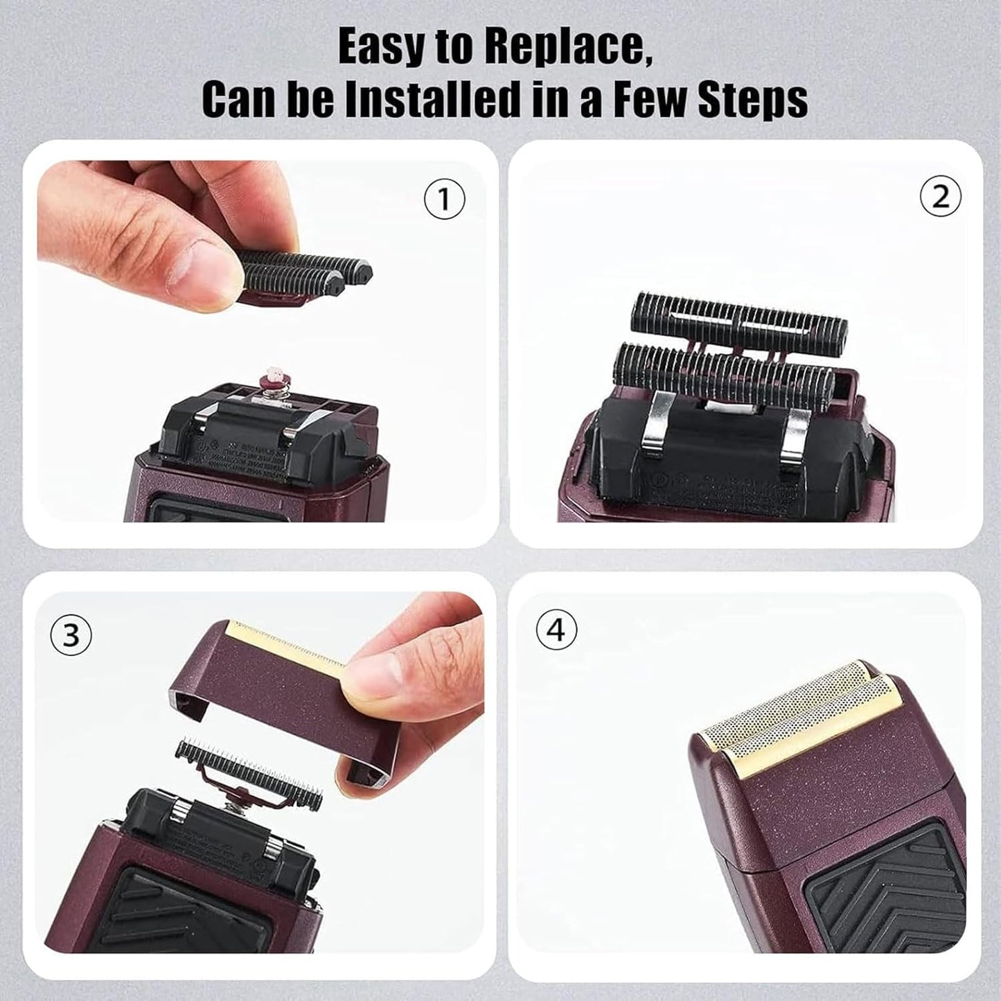 Wahl 5 Star Series Finale Shaver Foil Replacement - Super Close Cut | 3-Pack Black Foils