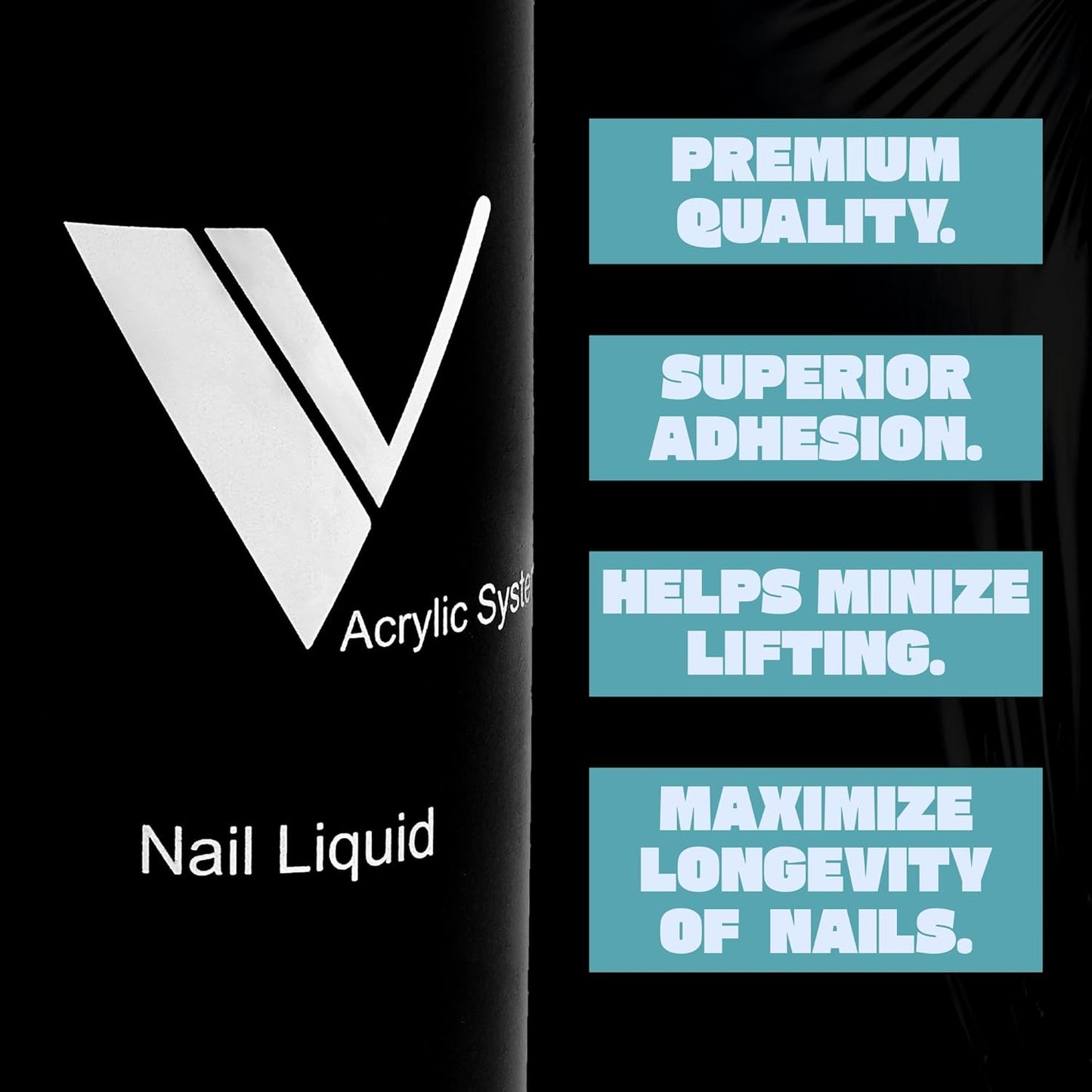 V Beauty Pure Monomer Acrylic Nail Liquid - Long-Lasting Formula for Smooth, Glossy Finish - 8 Oz