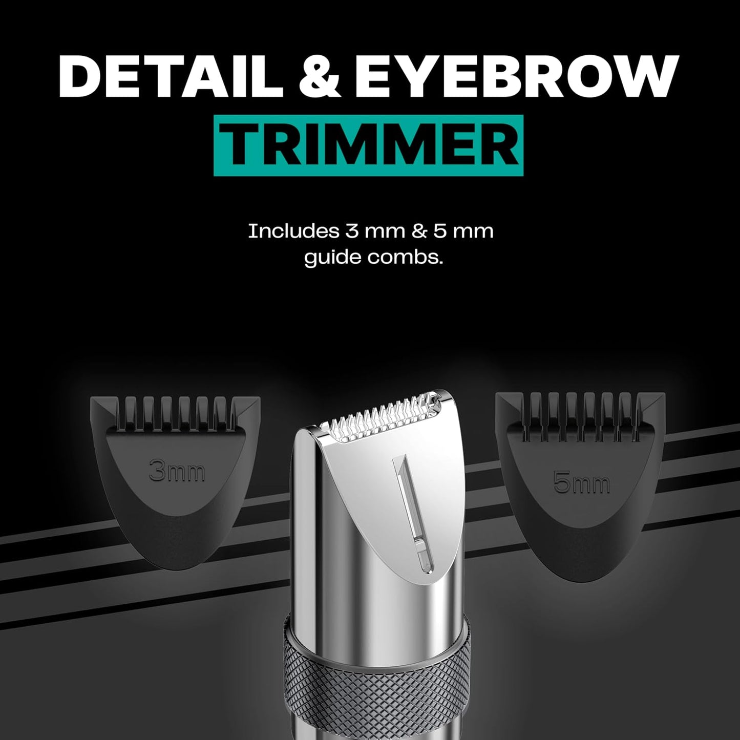 Conair Men Ear, Nose & Eyebrow Trimmer - Patented 360° Bevel Blade for No Pulls & Nicks | 5-Piece Kit with Travel Case