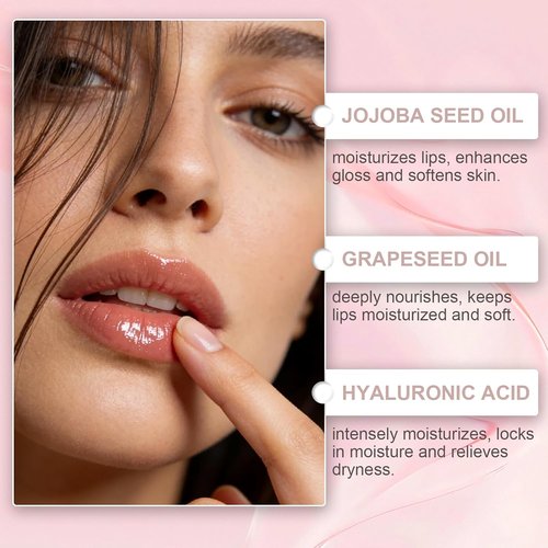 Glovera Labios Carnosos Lip Booster Serum - 24-Hour Volumizing & Hydrating Gloss for Dry Lips