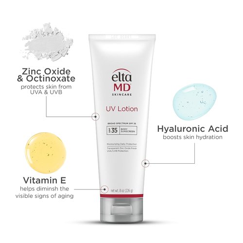 EltaMD UV Lotion SPF 30+ | Mineral Sunscreen Moisturizer for Sensitive Skin - Non-Greasy & Fragrance-Free