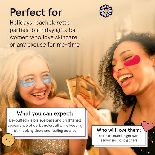 Grace & Stella Under Eye Mask - Award-Winning Gel Patches for Dark Circles & Puffiness | 24 Pairs, Gold