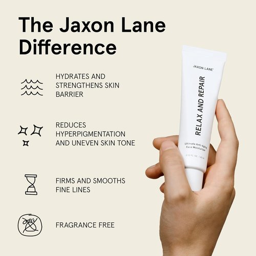 JAXON LANE Relax And Repair Anti-Aging Face Moisturizer for Men - Night Cream with Niacinamide & Hyaluronic Acid
