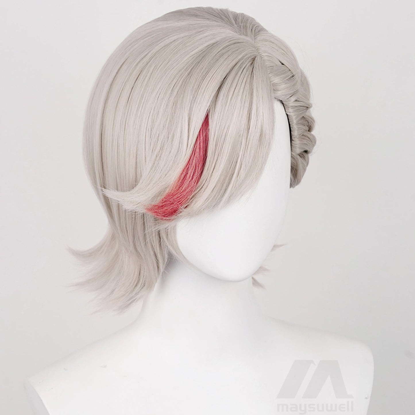 Lyney Genshin Cosplay Wig Man Gray Brown Short Straight Hair for Comic Con, Cosplay show, Halloween with Free Wig Cap