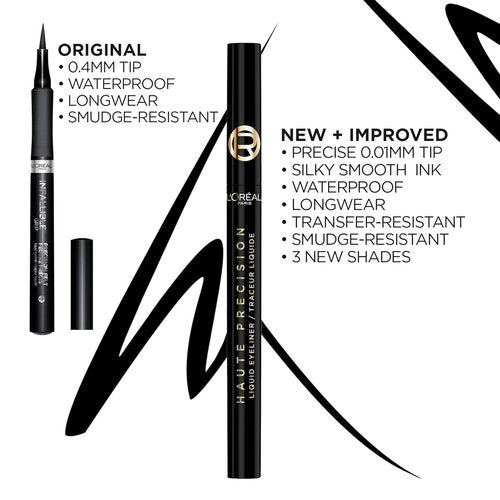 L'Oreal Paris Waterproof Liquid Eyeliner - Smudge-Proof Micro-Tip for 28HR Wear | 050 Burgundy Cashmere