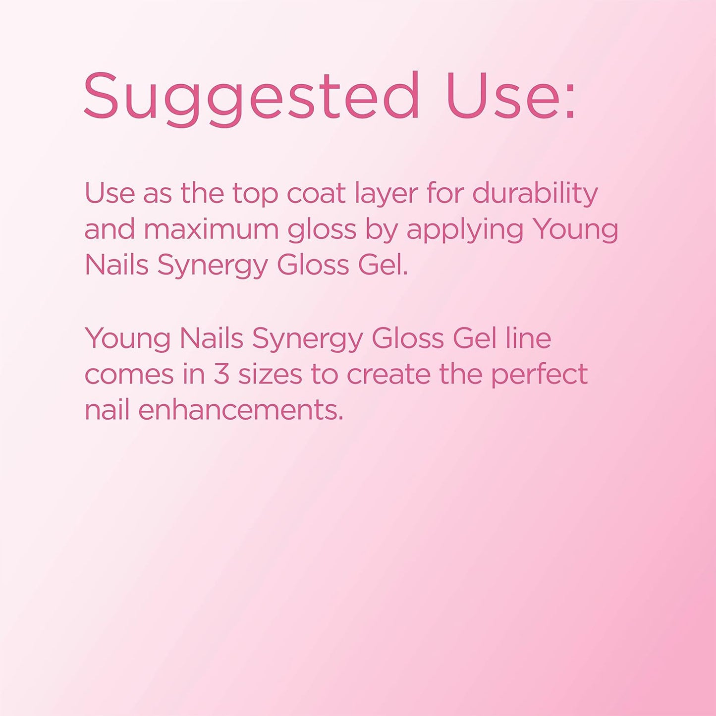 Young Nails Synergy Gel - Clear Gloss Finishing Gel for Superior Adhesion & Strength | 15g