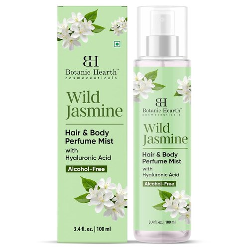 Botanic Hearth Jasmine Hair Perfume - Long-Lasting Alcohol-Free Body Mist for All-Day Freshness | 3.4 Fl Oz