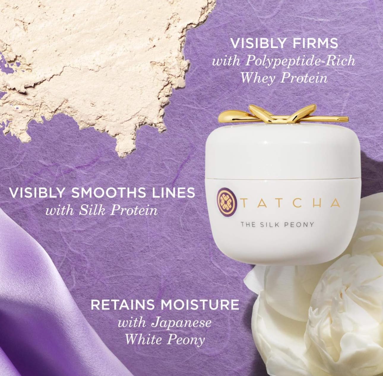 TATCHA Silk Peony Melting Under Eye Cream - Hydrating Line-Smoothing Formula for Wrinkles | 15 ml / 0.5 oz