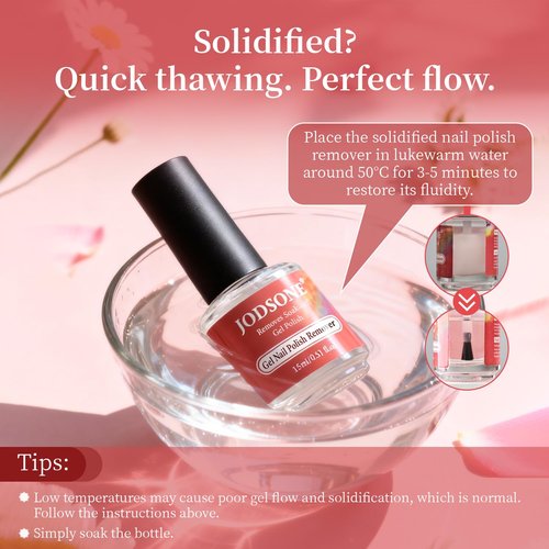 JODSONE 15ML Gel Nail Polish Remover, Soak Off Gel Remover No Soaking No Wrapping, Quick Easy Nail Gel Cleaner for Manicure Nail Art