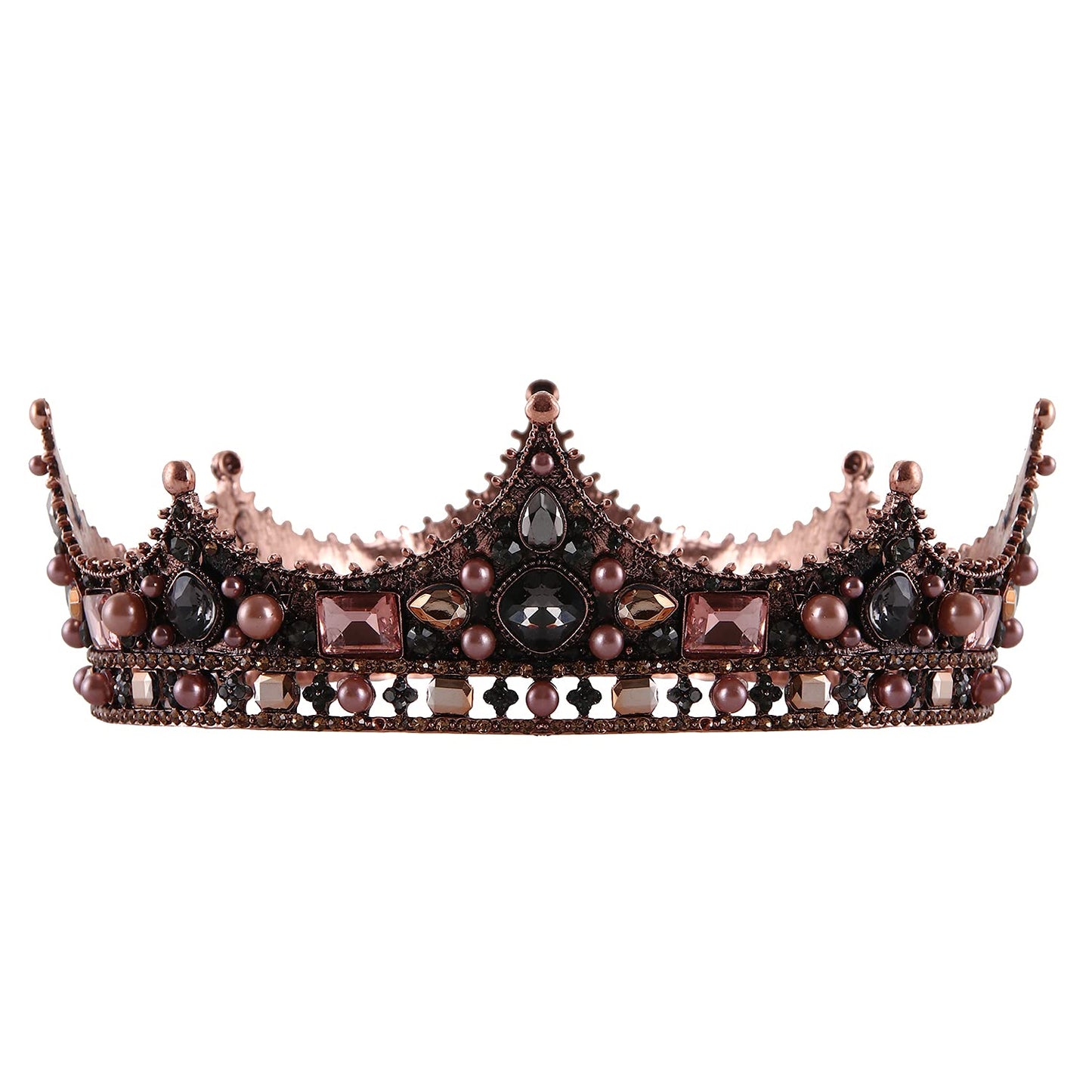 CROWN GUIDE Women's Baroque Queen Tiaras Crowns King Crown for Men Birthday Wedding