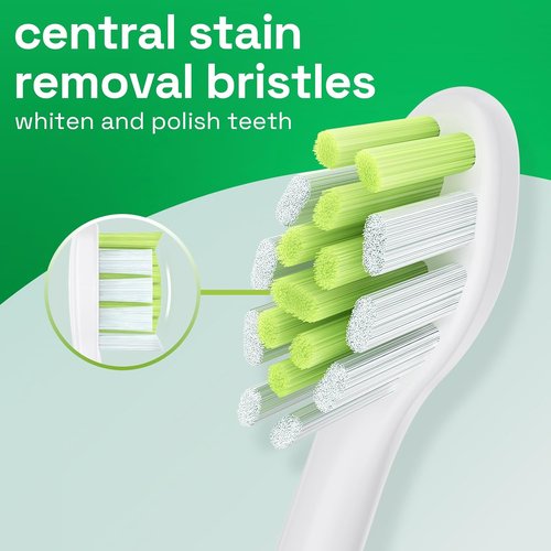 Brushmo Diamond-Shape Whitening Toothbrush Heads - 8 Medium Firm Dupont Bristles for Philips Sonicare