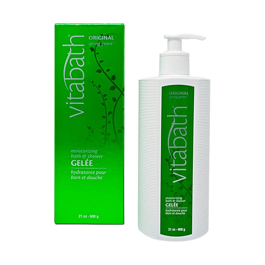 Vitabath Original Spring Green Bath & Shower Gel - Hydrating Botanical Skin Rejuvenation, 21 oz