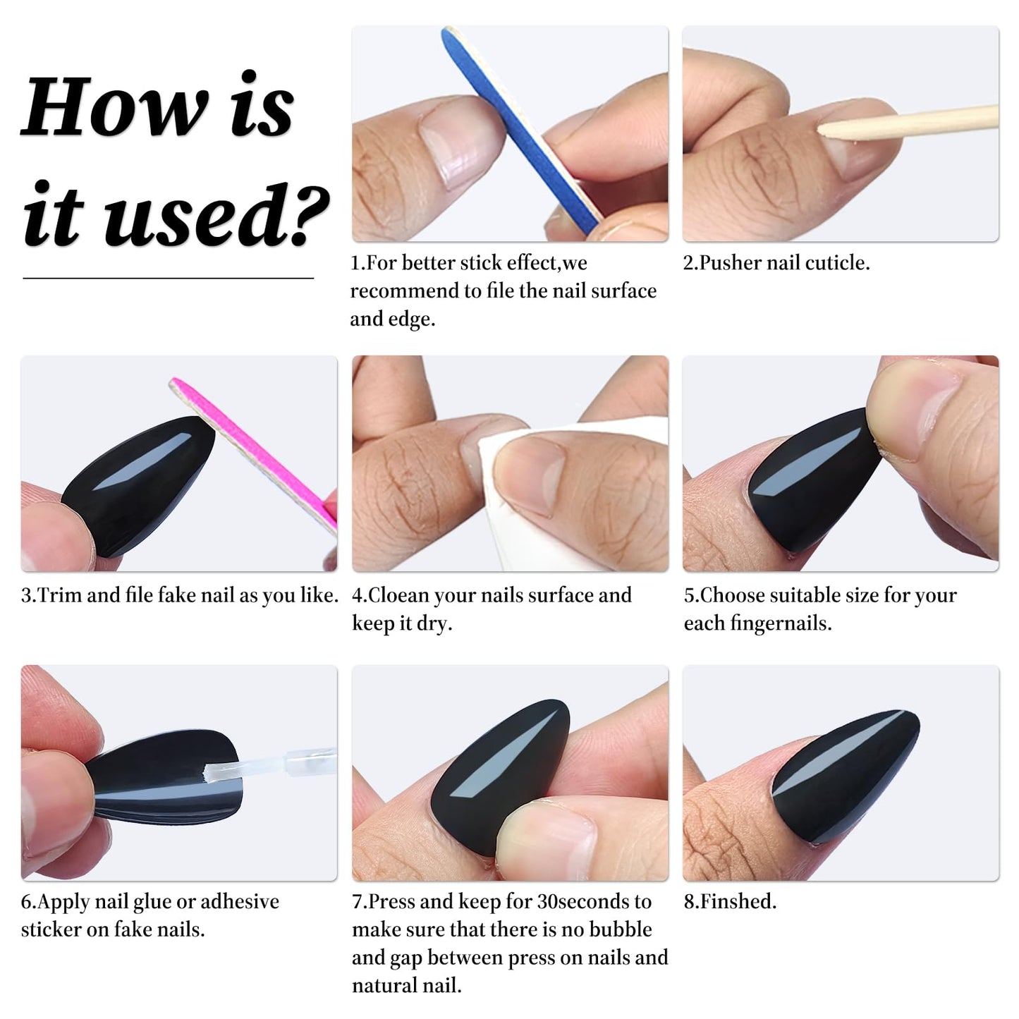 Lifextol 240PC Coffee Almond Press on Nails Medium Fake Nails Press ons, False Acrylic Nails Press on Nails Almond Glue on Nails Artificial Nail Tips Fingernails Stick on Nails with Glue&Adhesive Tabs