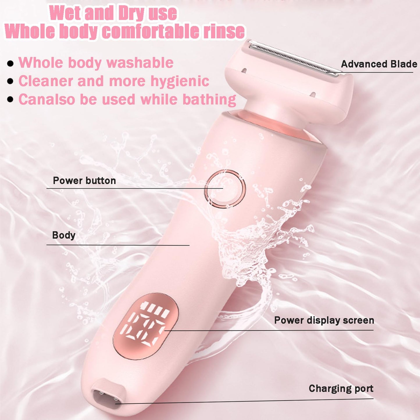 Dusk Razor for Women,The Glide Pro 3.0 Razor,Duskofficial Razor,Dusk Glide Pro 3.0, Electric Shaver for Women,Wet and Dry, Painless Hair Removal, Removable Head(Blue)