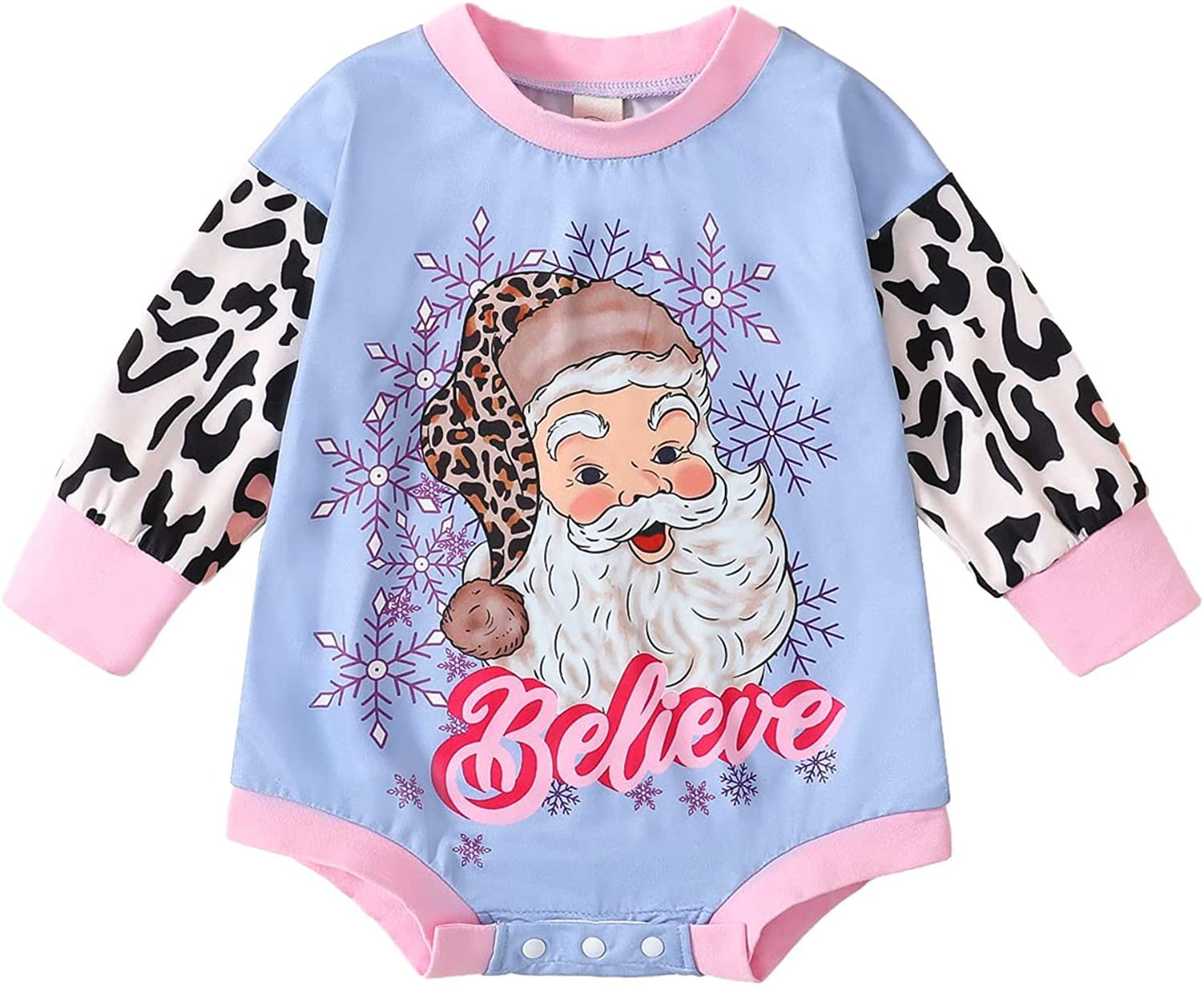 DOSYZTO Newborn Baby Girl Boy Christmas Sweatshirt Romper Outfit Tis The Season Letter Print Patchwork Sweaters Tops