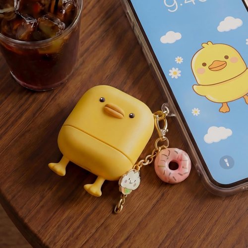 KAHI Airy Sun Stick Keyring - Waterproof Silicone Keychain Holder | Broad Spectrum SPF 50+ PA++++ Sunscreen (Duck)