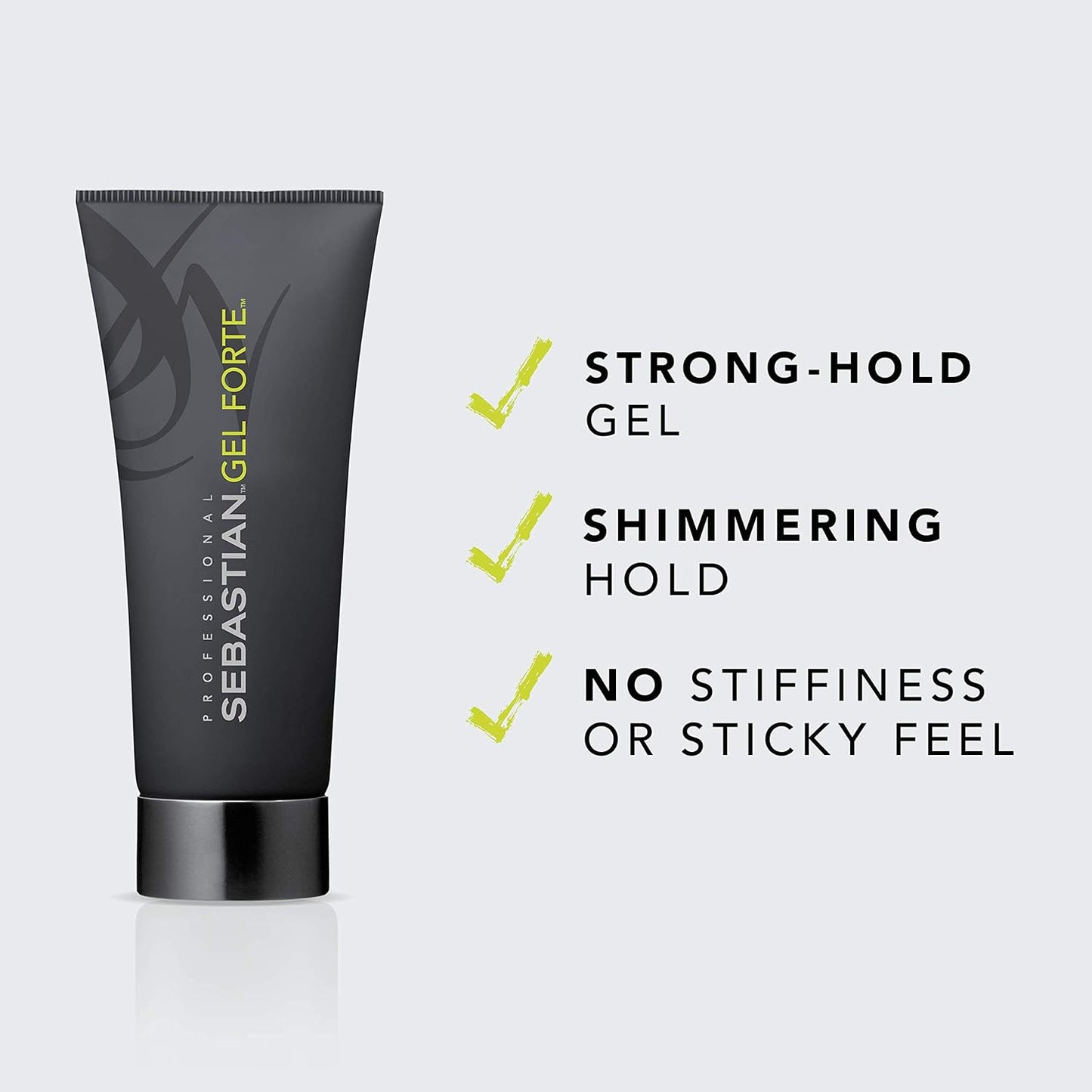 Sebastian Professional Gel Forte Strong-Hold Hair Styling Gel - Enhance Shine & Non-Sticky | 6.8 fl oz