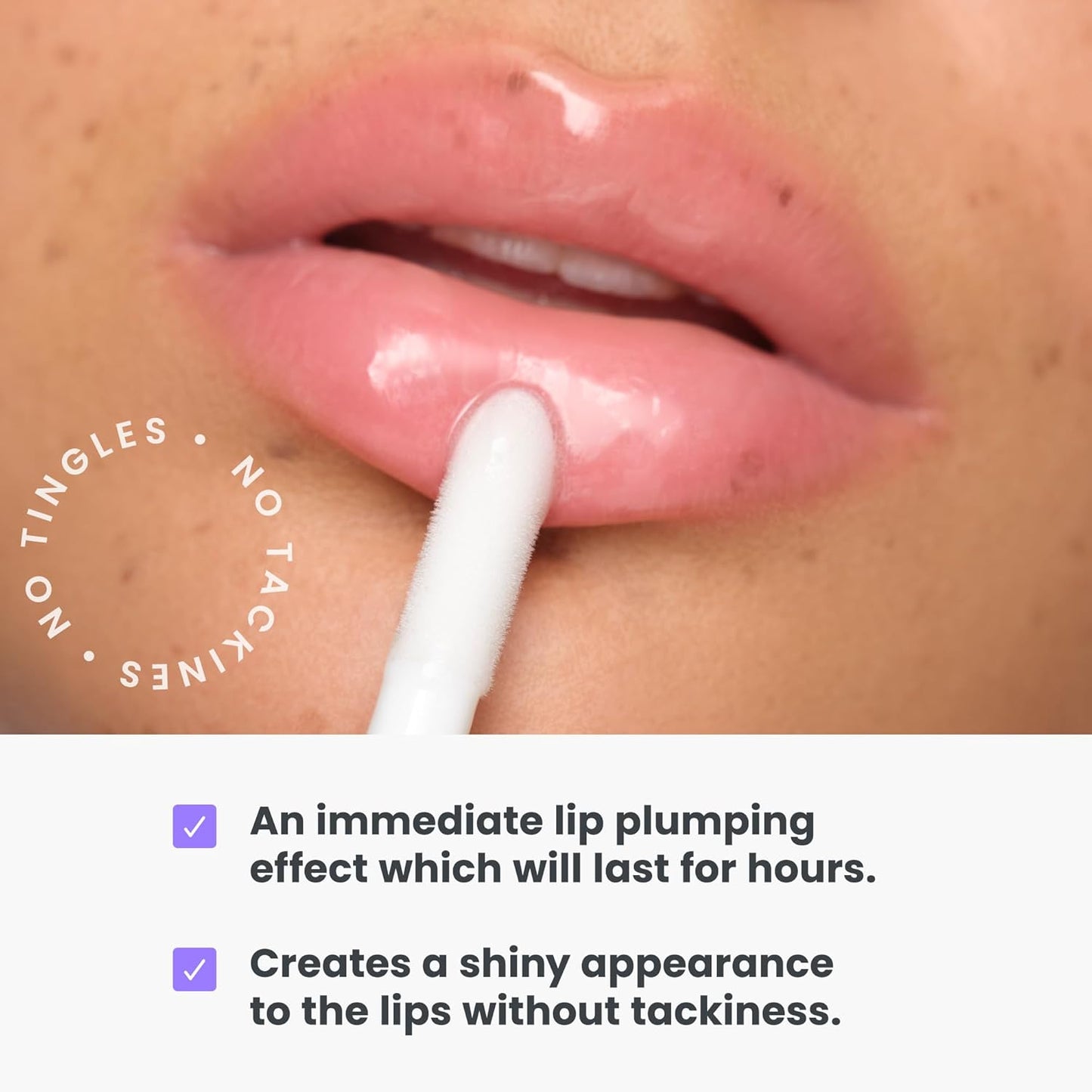 Wonderskin Lip Plumper Gloss - Hydrating, Non-Sticky Formula for Fuller Lips | High-Shine Finish