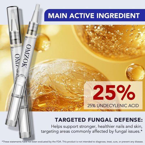 Regine Switzerland Toenail Fungus Pen - Extra Strength Treatment for Discolored Nails - 25% Undecylenic Acid with Tea Tree & Jojoba (0.1 Fl Oz, Pack of 5)