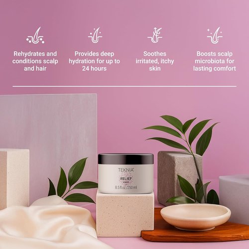 LAKMÉ Teknia Scalp Care Relief Hydra Cream Gel Mask - Nourishing Dry Scalp Treatment, 8.5 Fl Oz