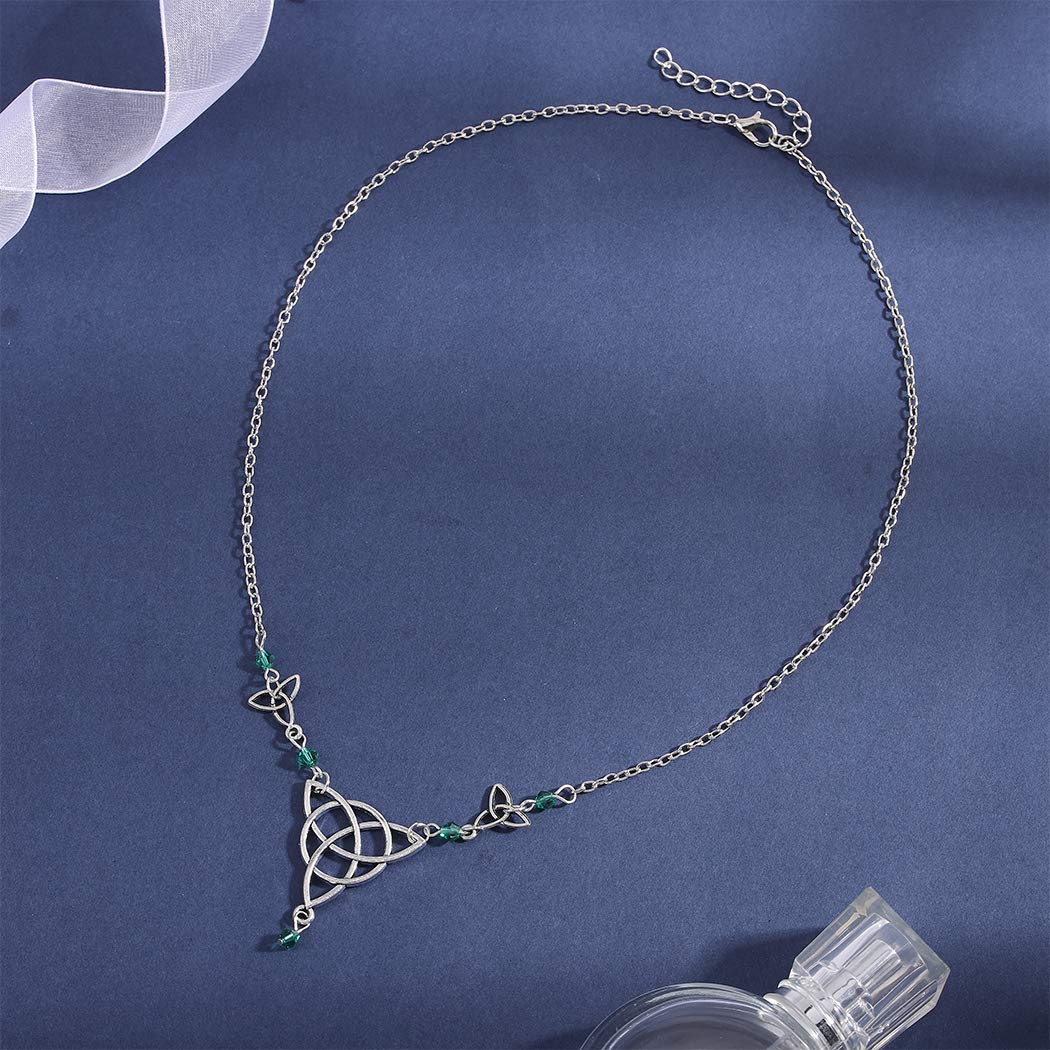 Ursumy Religion Retro Head Chain Wizard Magic Headpiece Crystal Hair Jewelry Festival Head Accessories for Women and Girls (Green)