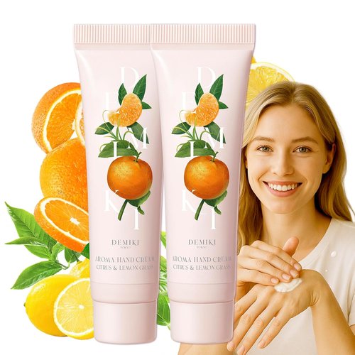 Demiki Shea Butter Hand Cream - Moisturizing Lotion for Dry Cracked Hands | Travel Size 2pcs (50g x 2)