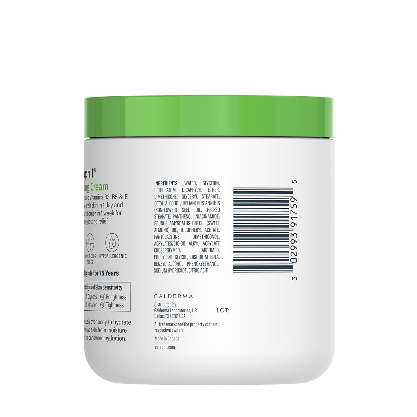 Cetaphil Face & Body Moisturizer, Hydrating Moisturizing Cream for Dry to Very Dry, Sensitive Skin, NEW 20 oz, Fragrance Free, Non-Comedogenic, Non-Greasy (Packaging May Vary)