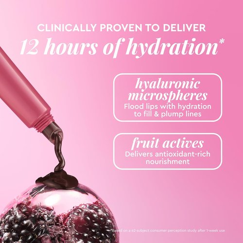 Glow Recipe Glass Balm Lip Treatment - 12Hr Hydrating Balm with Hyaluronic Acid for Smooth, Plump Lips - Sheer Berry Tint (15 ml)