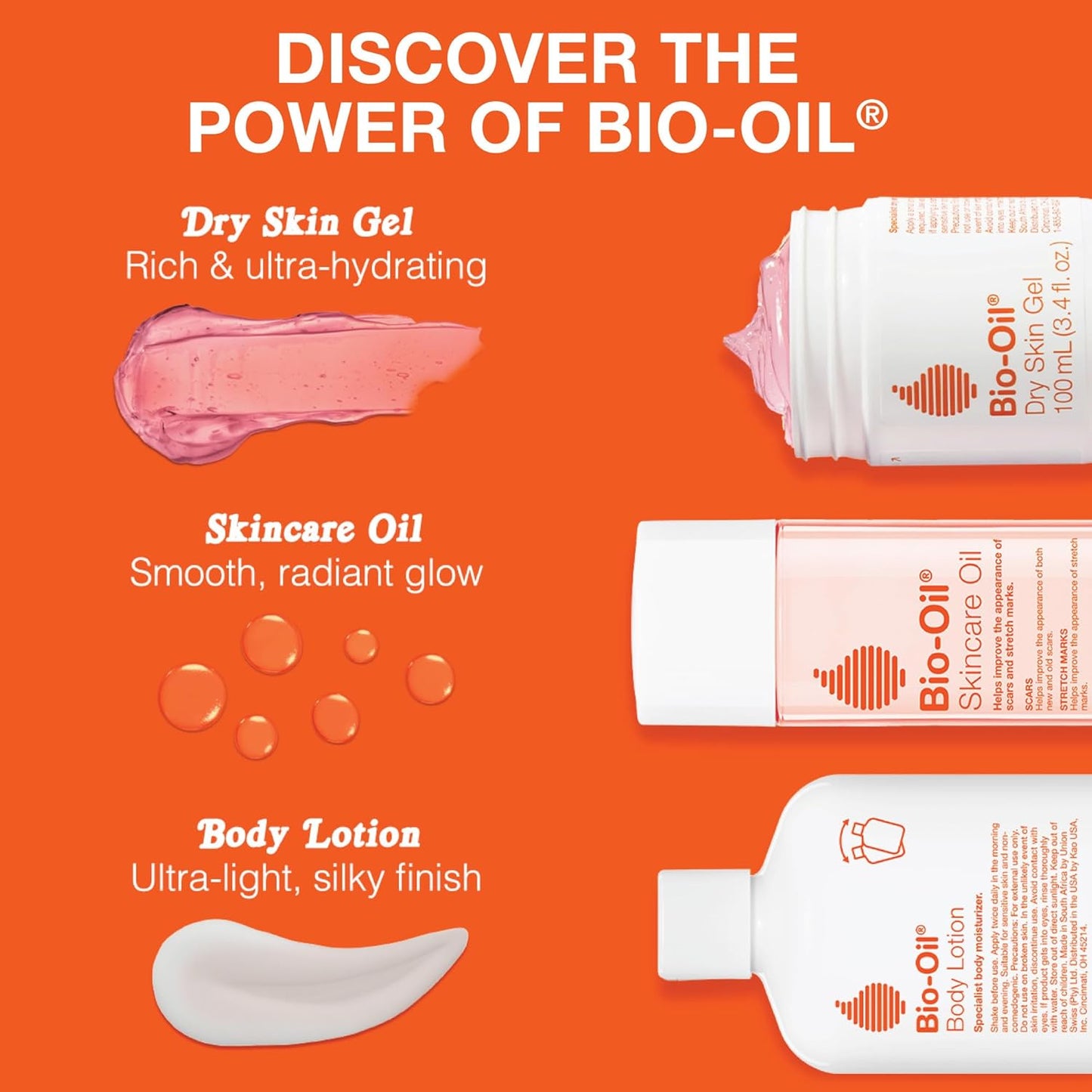 Bio-Oil Skincare Set - Travel Size Kit for Scars, Stretch Marks & Dry Skin | Includes 3 Essential Products