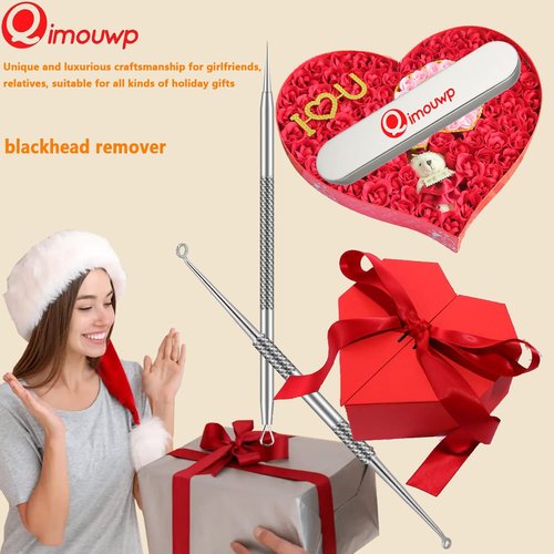 16 Pcs Pimple Popper Kit - Blackhead Remover & Acne Extractor Tool - Professional Stainless Steel Tweezers for Eyebrows, Pimples & Blemishes - Tools for Beauty Salons