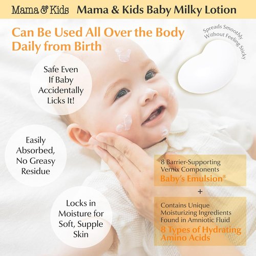 Mama&Kids Baby Milky Lotion - Nourishing Hydration for Soft Skin | 5.07 fl oz (150ml)