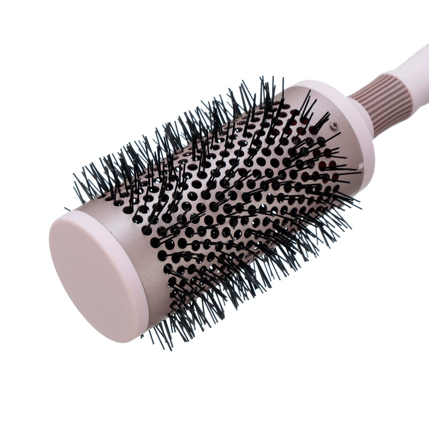 KISMETICS Fast Dry Round Brush with Ceramic Ion Thermal Barrel and Nylon Bristles,Argan oil Round Hair Brush for Blow Drying,Styling,Curling,Straightening, for All Hair Types-53mm