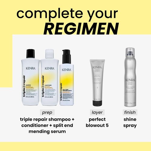 Kenra Triple Repair Conditioner - Strengthens & Repairs Damaged Hair | Sulfate-Free Formula | Ideal for Split Ends