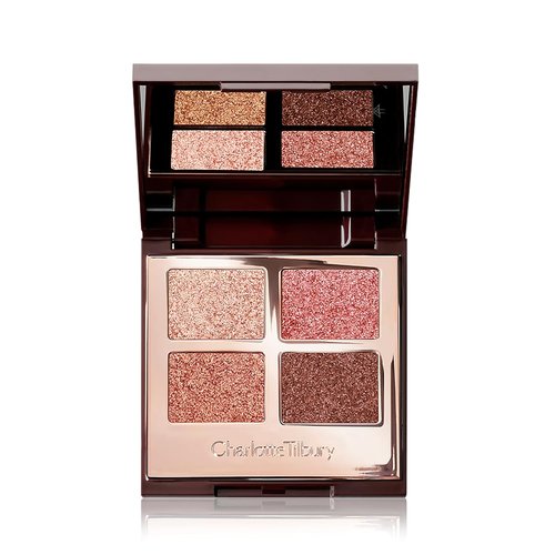 Charlotte Tilbury Pillow Talk Luxury Eyeshadow Palette - Shimmer, Metallic & Satin Matte Quad - 4 Complementary Shades
