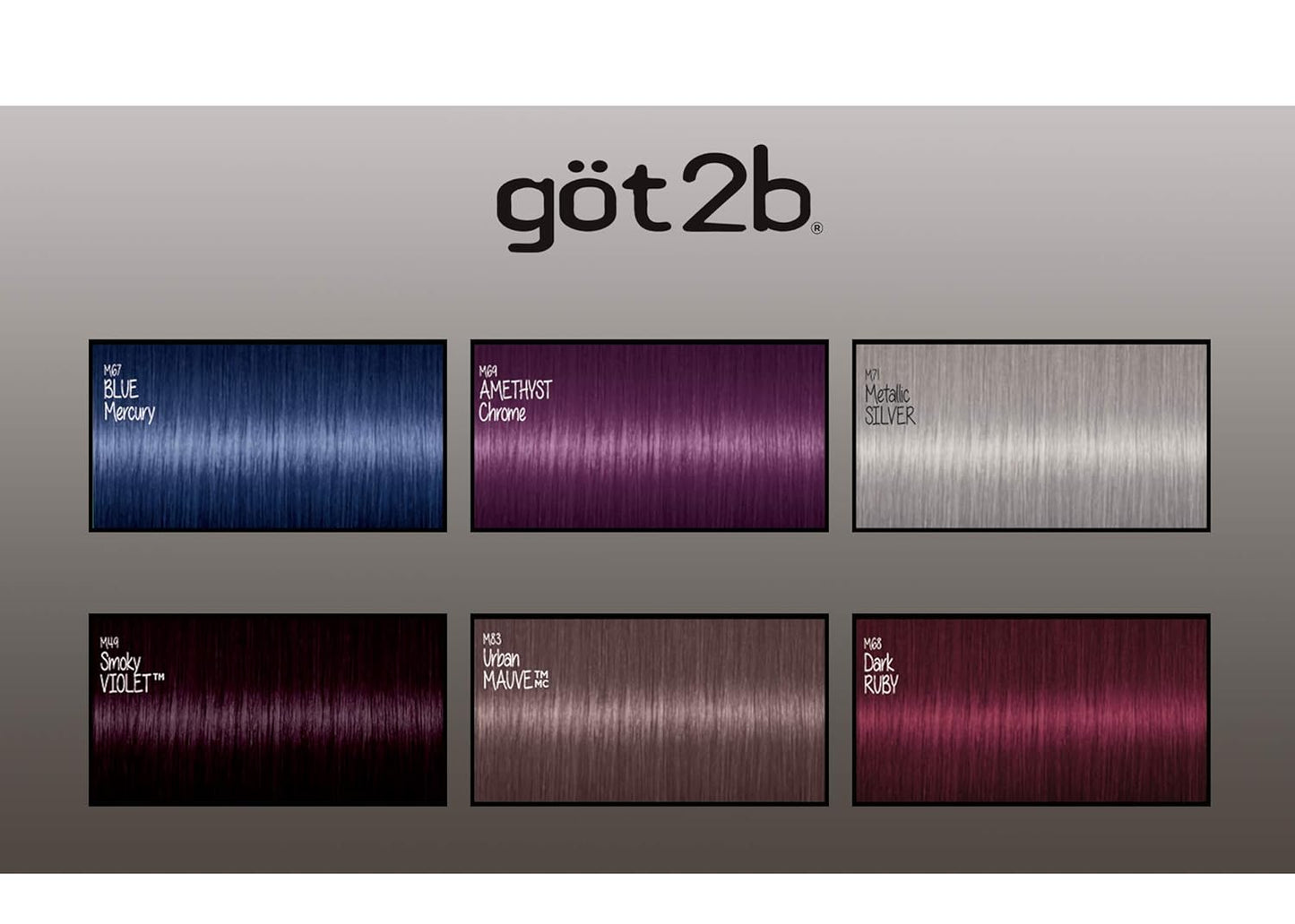 Schwarzkopf Got2b Metallics Permanent Hair Color - M49 Smoky Violet | Vibrant, Long-Lasting Color