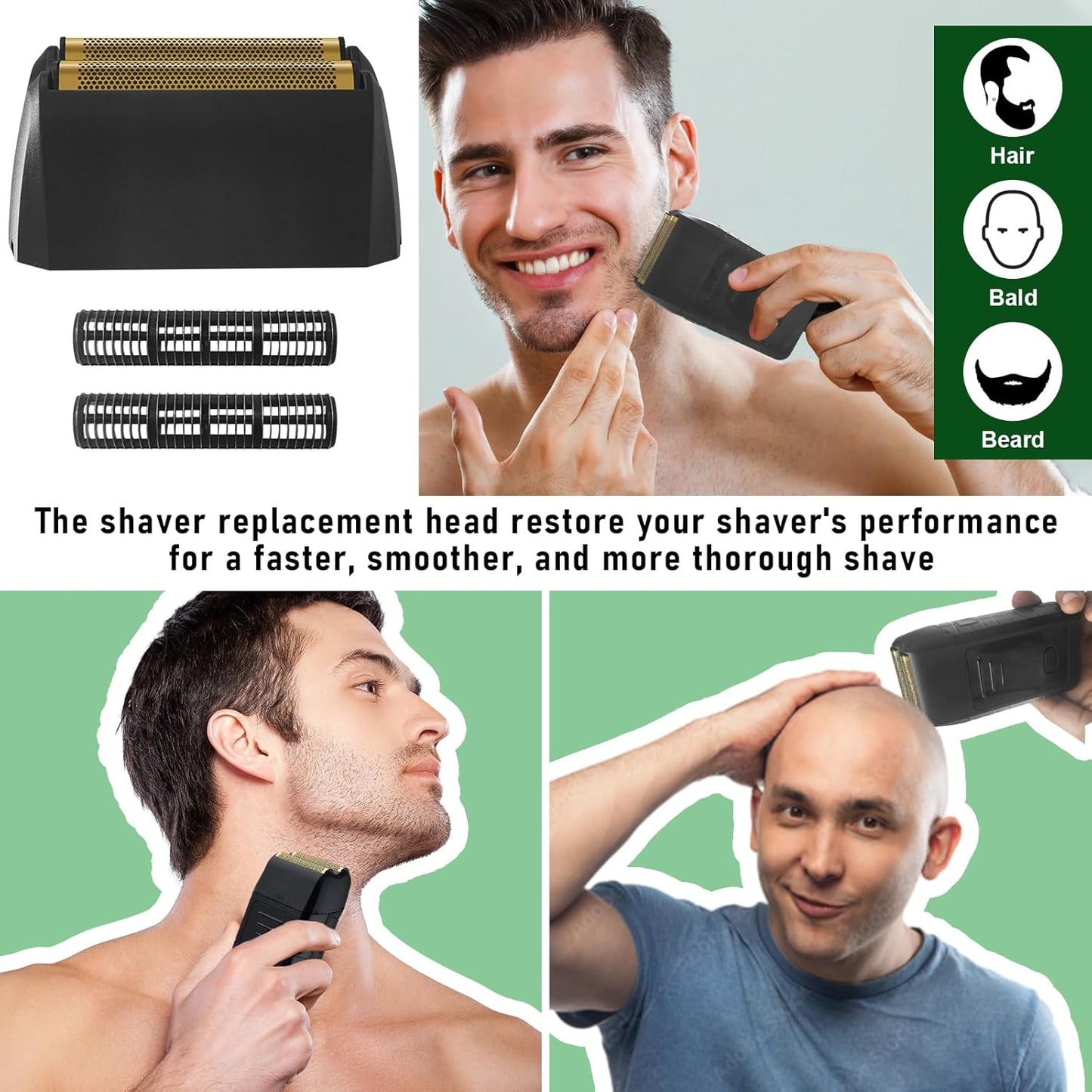 Wahl 5 Star Series Shaver Replacement - Super Close Gold Foil & Cutter Bar Assembly | 2 Pack
