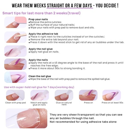 French Tip Press On Nails Almond - BTArtbox Hot Pink Short Stick On Nails for Women, Glue On Nails with Nail Glue in 16 Sizes - 32 Soft Gel Fake Nails Kit, Berry French