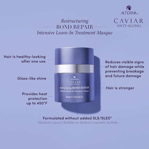 Alterna Haircare CAVIAR Anti-Aging Leave-In Treatment Masque - 1.7oz | Repairs & Strengthens Damaged Hair