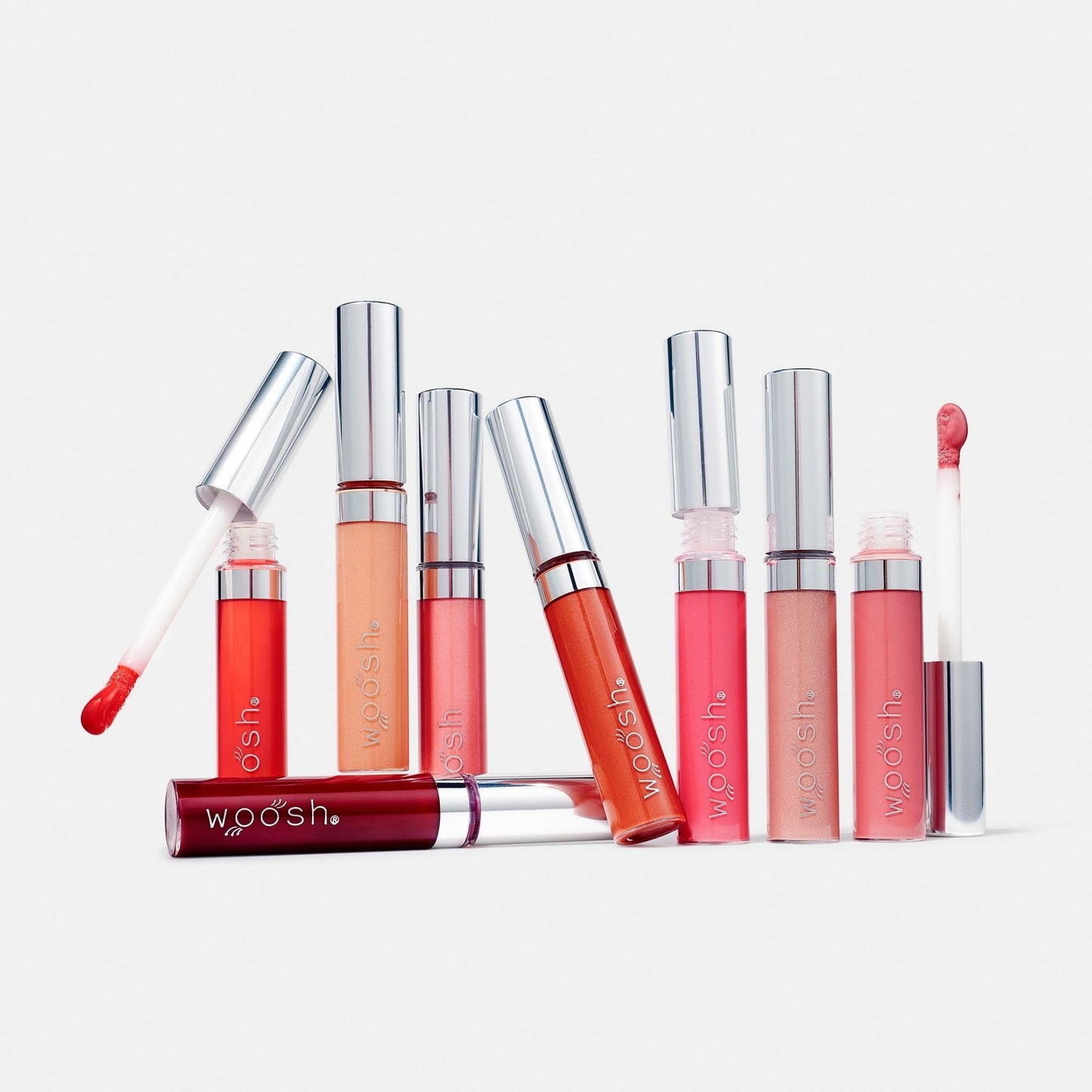 Woosh Beauty, Spin-On Lip Gloss, Hydrating Hyaluronic Acid & Shea Butter, No Fine Lines, Shine Finish, Vegan & Cruelty-Free - Veil
