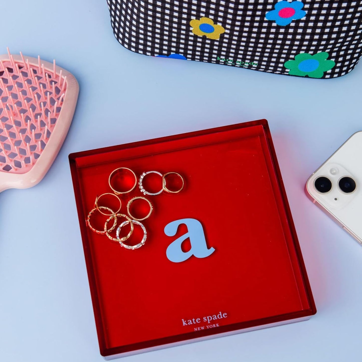Kate Spade New York Initial Tray - Personalized Acrylic Vanity Letter Tray | Just Mine (C)