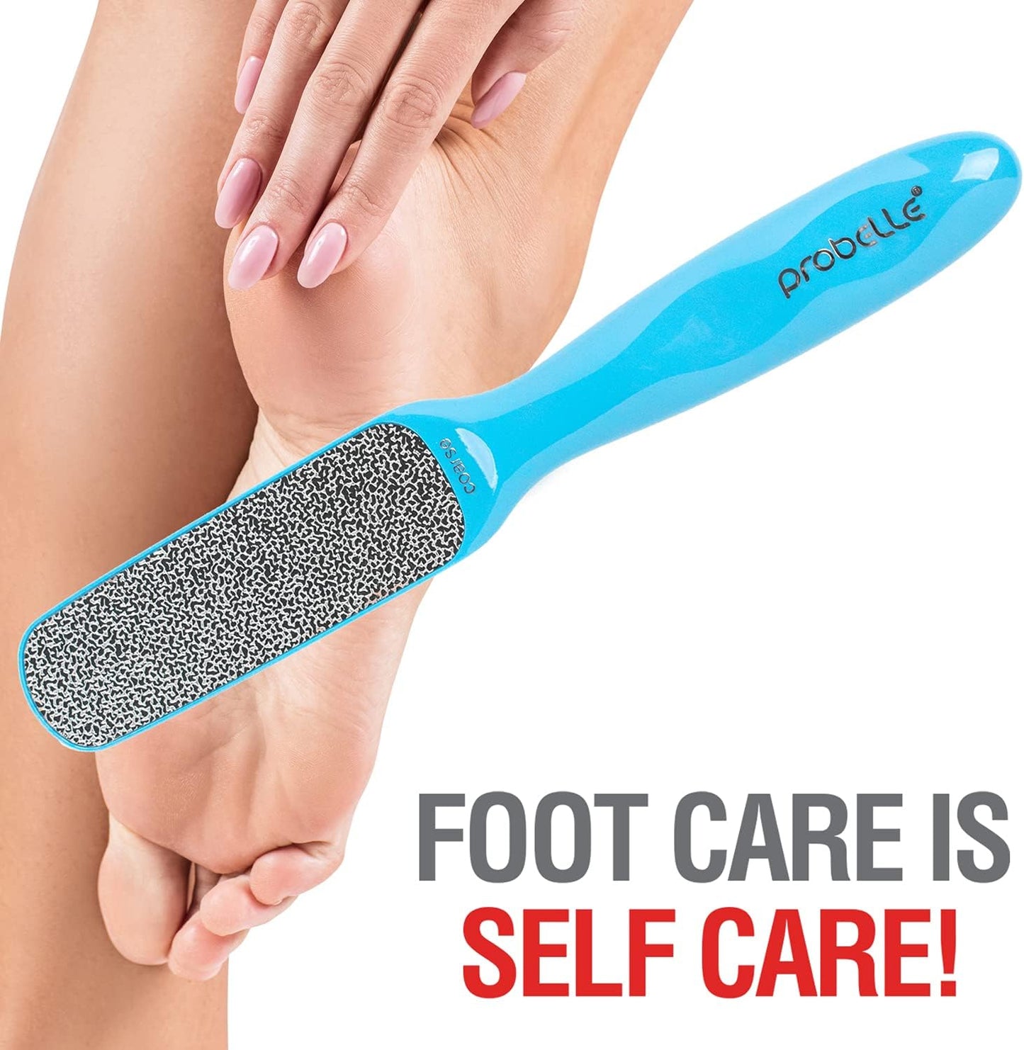Probelle Double Sided Multidirectional Nickel Foot File Callus Remover - Immediately Reduces calluses and Corns to Powder for Instant Results, Safe Tool (Dark Grey)