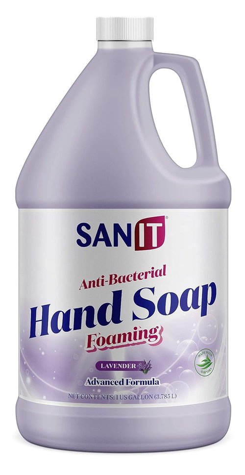 Sanit Antibacterial Foaming Hand Soap Refill - Aloe Vera & Moisturizers - All-Natural Lavender, 1 Gallon
